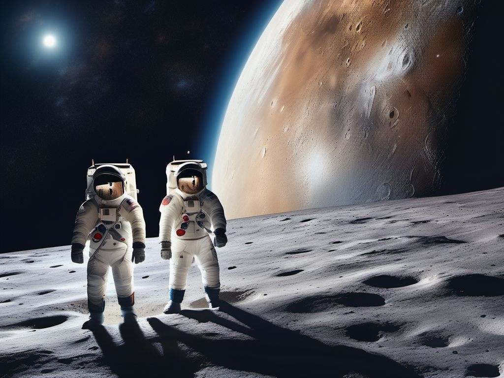 Astronautas de Artemis en la Luna