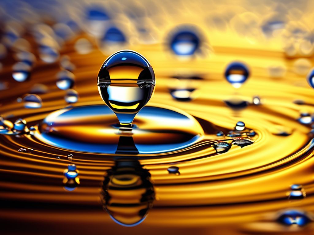 Gotas de agua formándose en una superficie